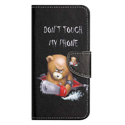 For iPhone 16e Case Pattern Printing Cross Texture Leather Phone Cover