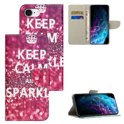 For iPhone 16e Case Pattern Printing Cross Texture Leather Phone Cover