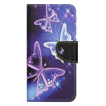 For iPhone 16e Case Pattern Printing Cross Texture Leather Phone Cover