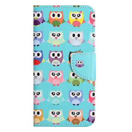 For iPhone 16e Case Pattern Printing Cross Texture Leather Phone Cover
