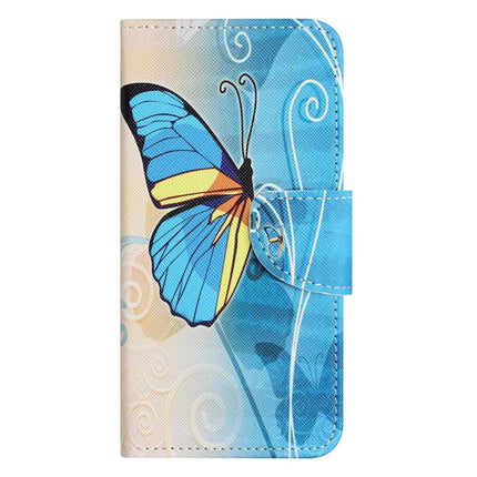 For iPhone 16e Case Pattern Printing Cross Texture Leather Phone Cover
