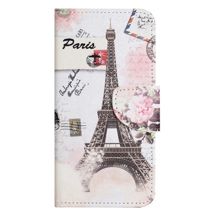 For iPhone 16e Case Pattern Printing Cross Texture Leather Phone Cover