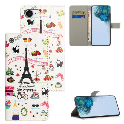 For iPhone 16e Case Pattern Print PU Leather Wallet Phone Cover