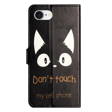 For iPhone 16e Case Pattern Print PU Leather Wallet Phone Cover