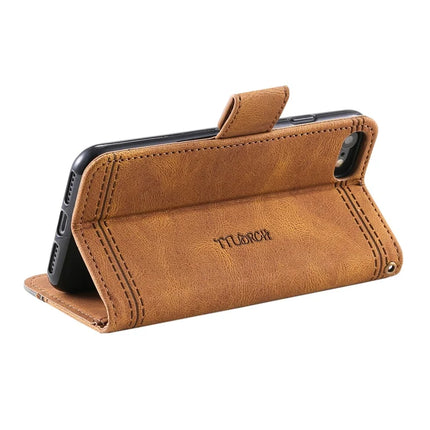 TTUDRCH Style 004 For iPhone 16e Leather Case RFID Blocking Wallet Stand Phone Cover with Strap