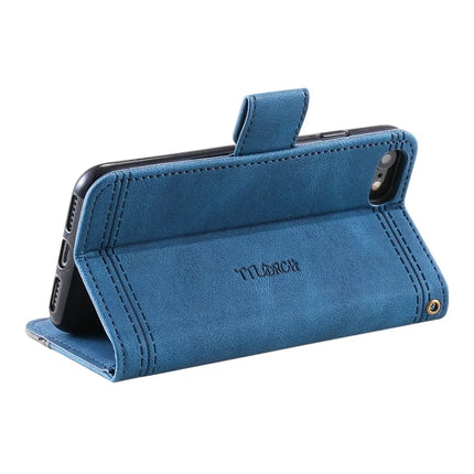 TTUDRCH Style 004 For iPhone 16e Leather Case RFID Blocking Wallet Stand Phone Cover with Strap