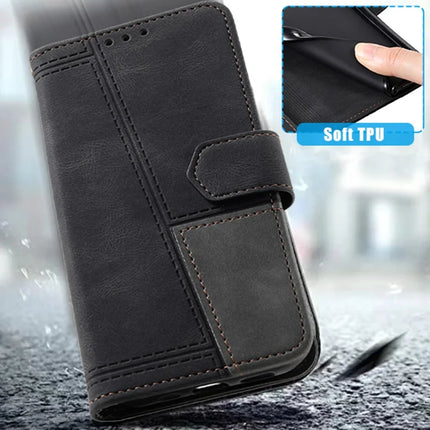 TTUDRCH Style 004 For iPhone 16e Leather Case RFID Blocking Wallet Stand Phone Cover with Strap