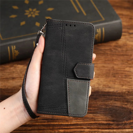 TTUDRCH Style 004 For iPhone 16e Leather Case RFID Blocking Wallet Stand Phone Cover with Strap