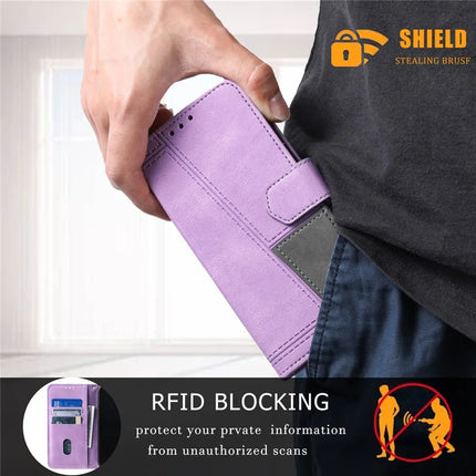 TTUDRCH Style 004 For iPhone 16e Leather Case RFID Blocking Wallet Stand Phone Cover with Strap