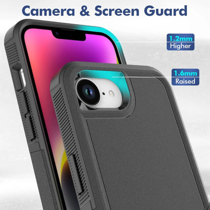 For iPhone 16e Case 2 in 1 PC + TPU Shockproof Phone Cover