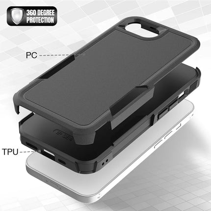 For iPhone 16e Case 2 in 1 PC + TPU Shockproof Phone Cover