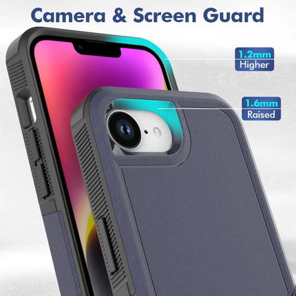 For iPhone 16e Case 2 in 1 PC + TPU Shockproof Phone Cover