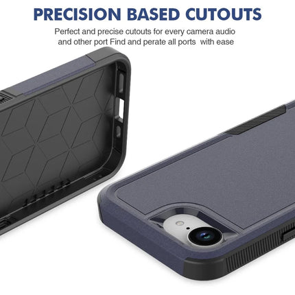 For iPhone 16e Case 2 in 1 PC + TPU Shockproof Phone Cover