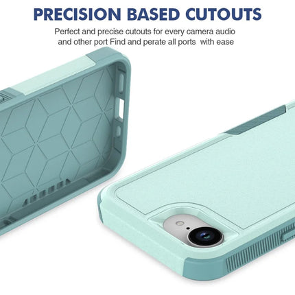 For iPhone 16e Case 2 in 1 PC + TPU Shockproof Phone Cover