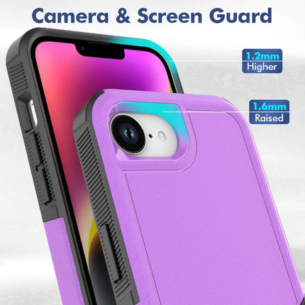 For iPhone 16e Case 2 in 1 PC + TPU Shockproof Phone Cover