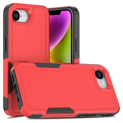 For iPhone 16e Case 2 in 1 PC + TPU Shockproof Phone Cover - Red