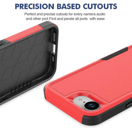 For iPhone 16e Case 2 in 1 PC + TPU Shockproof Phone Cover