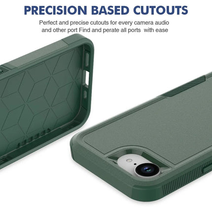 For iPhone 16e Case 2 in 1 PC + TPU Shockproof Phone Cover