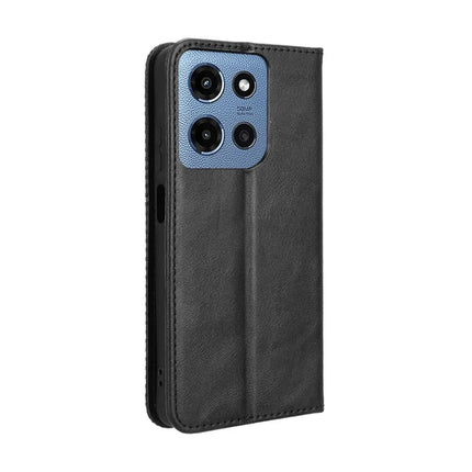 For Motorola Moto G (2025) 5G Retro PU Leather Case Phone Wallet Stand Cover