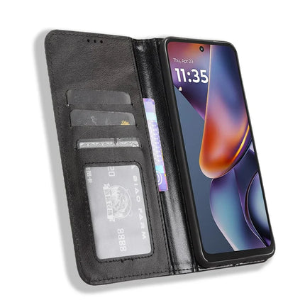 For Motorola Moto G (2025) 5G Retro PU Leather Case Phone Wallet Stand Cover