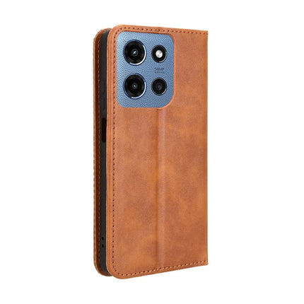 For Motorola Moto G (2025) 5G Retro PU Leather Case Phone Wallet Stand Cover