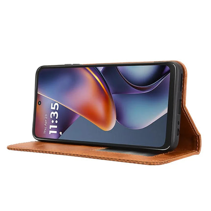 For Motorola Moto G (2025) 5G Retro PU Leather Case Phone Wallet Stand Cover