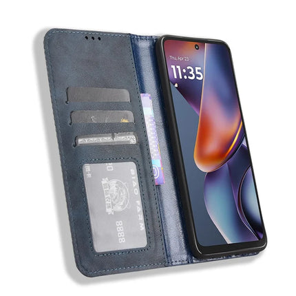 For Motorola Moto G (2025) 5G Retro PU Leather Case Phone Wallet Stand Cover