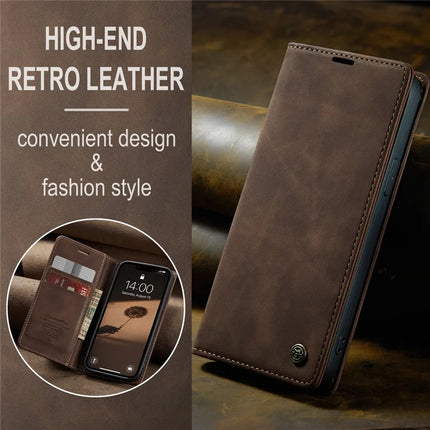 For iPhone 16e Wallet Case CASEME 013 Series PU Leather Phone Cover Stand