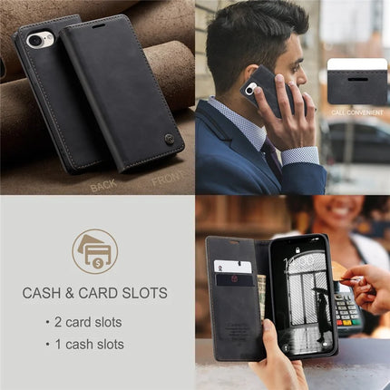 For iPhone 16e Wallet Case CASEME 013 Series PU Leather Phone Cover Stand