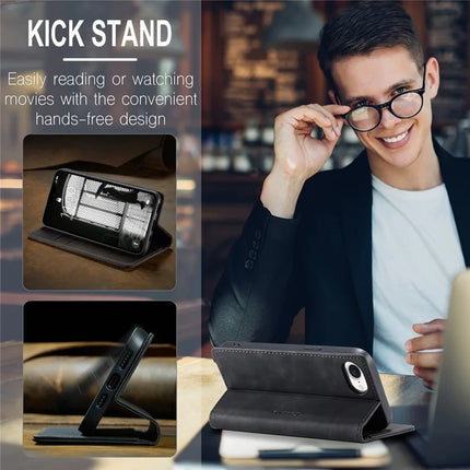 For iPhone 16e Wallet Case CASEME 013 Series PU Leather Phone Cover Stand