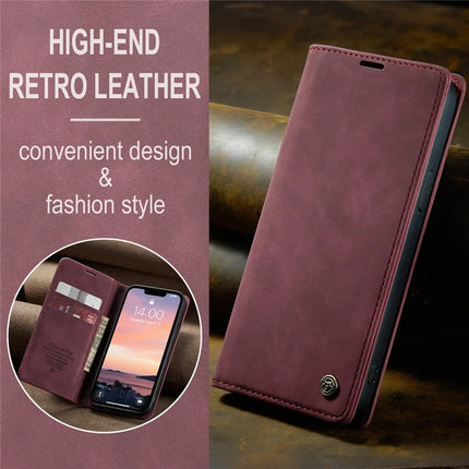 For iPhone 16e Wallet Case CASEME 013 Series PU Leather Phone Cover Stand