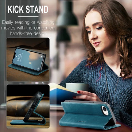 For iPhone 16e Wallet Case CASEME 013 Series PU Leather Phone Cover Stand