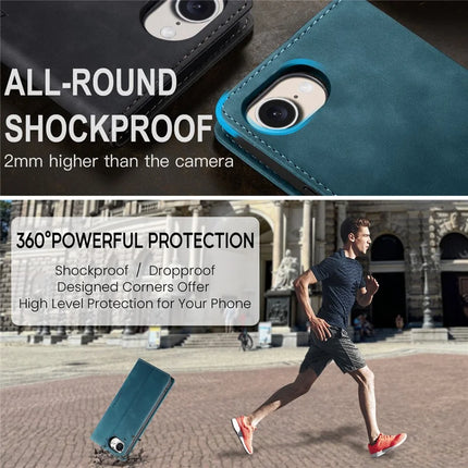 For iPhone 16e Wallet Case CASEME 013 Series PU Leather Phone Cover Stand