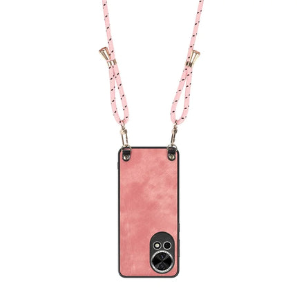 For Huawei nova 13 5G Retro Leather Phone Back Cover with Adjustable Strap