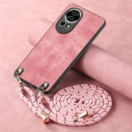 For Huawei nova 13 5G Retro Leather Phone Back Cover with Adjustable Strap