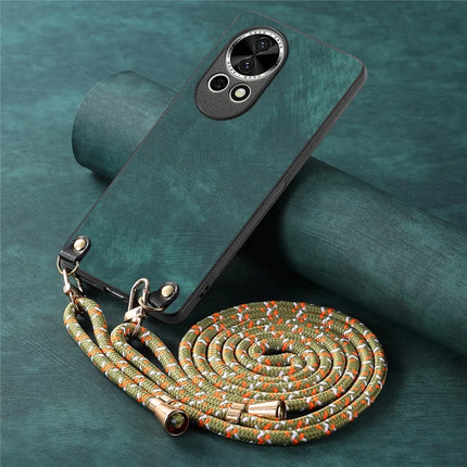 For Huawei nova 13 5G Retro Leather Phone Back Cover with Adjustable Strap