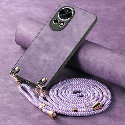 For Huawei nova 13 5G Retro Leather Phone Back Cover with Adjustable Strap