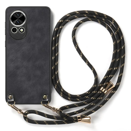 For Huawei nova 13 5G Retro Leather Phone Back Cover with Adjustable Strap