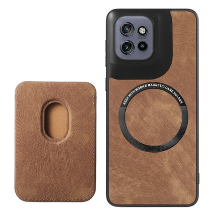 For Motorola Edge 50 Neo 5G Case Retro Leather TPU Phone Back Cover with Detachable Card Slot