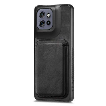 For Motorola Edge 50 Neo 5G Case Retro Leather TPU Phone Back Cover with Detachable Card Slot