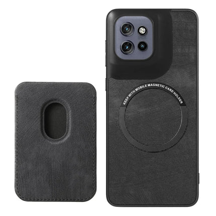 For Motorola Edge 50 Neo 5G Case Retro Leather TPU Phone Back Cover with Detachable Card Slot