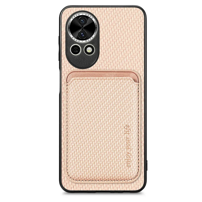 For Huawei nova 13 5G Case Magnetic Detachable Card Holder Phone Back Cover - Khaki