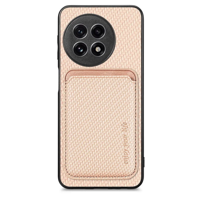 For OnePlus Ace 5 5G / OnePlus Ace 5 Pro 5G Case Magnetic Detachable Card Holder Phone Back Cover - Khaki