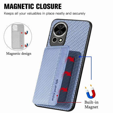 For Huawei nova 13 5G Case RFID Blocking Carbon Fiber Leather Phone Back Cover with Card Holder