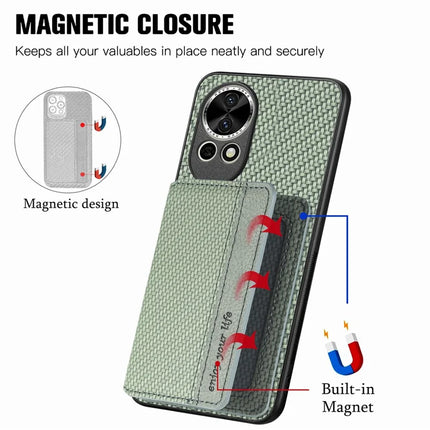 For Huawei nova 13 5G Case RFID Blocking Carbon Fiber Leather Phone Back Cover with Card Holder