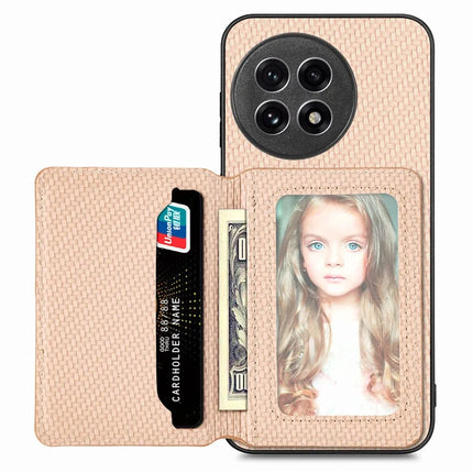 For OnePlus Ace 5 5G / OnePlus Ace 5 Pro 5G Case RFID Blocking Carbon Fiber Leather Phone Back Cover with Card Holder