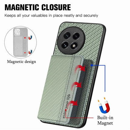 For OnePlus Ace 5 5G / OnePlus Ace 5 Pro 5G Case RFID Blocking Carbon Fiber Leather Phone Back Cover with Card Holder