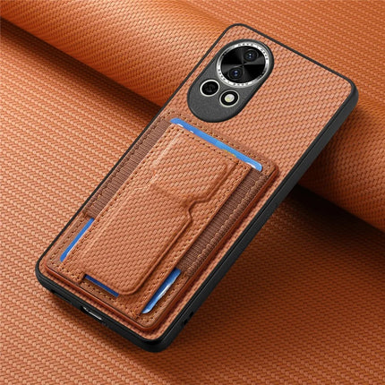 For Huawei nova 13 5G Case with Card Holder Kickstand Fiber Pattern Leather Back Cover