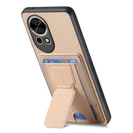 For Huawei nova 13 5G Case with Card Holder Kickstand Fiber Pattern Leather Back Cover