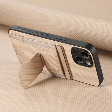 For Huawei nova 13 5G Case with Card Holder Kickstand Fiber Pattern Leather Back Cover